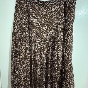 Ann Taylor Brown Tan Midi A-line Skirt for Work